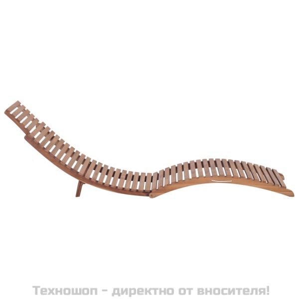 Сгъваем шезлонг, тиково дърво масив