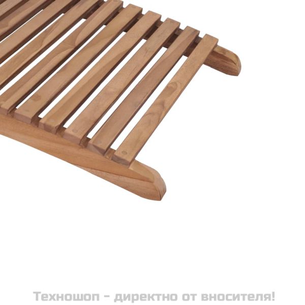 Сгъваем шезлонг, тиково дърво масив
