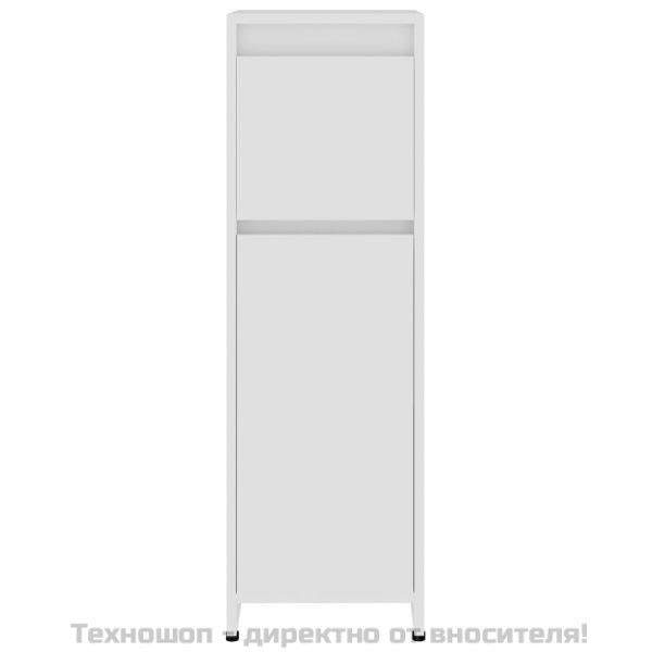 Шкаф за баня, бял, 30x30x95 см, инженерно дърво