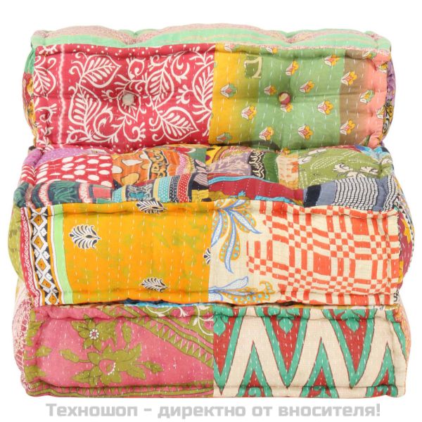 Модулен пуф, пачуърк, текстил