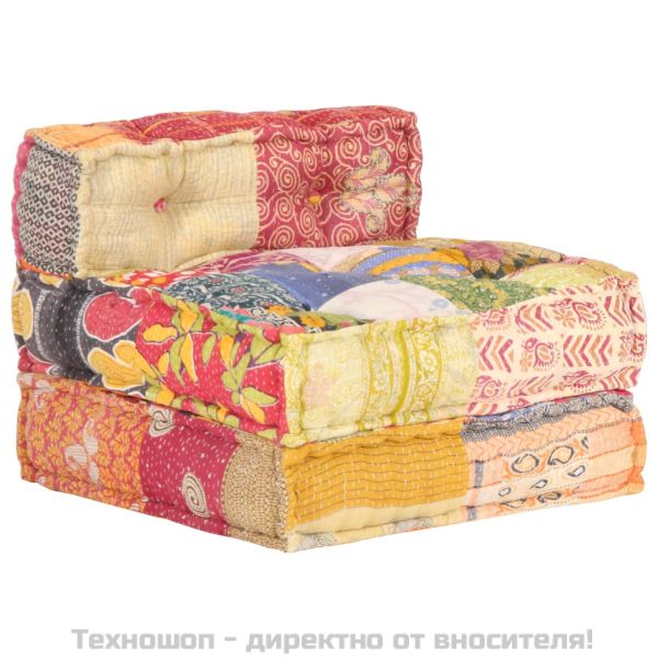 Модулен пуф, пачуърк, текстил