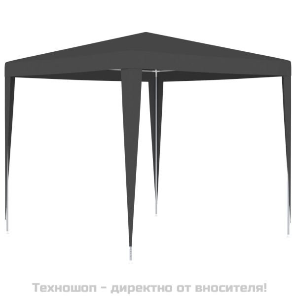 Професионална парти шатра, 2,5x2,5 м, антрацит, 90 г/м²