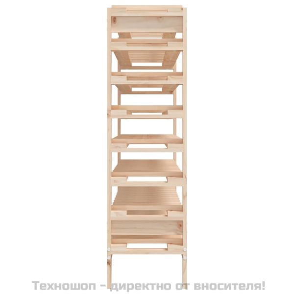 Поставка за вино 109,5x30x107,5 см масивна чамова дървесина
