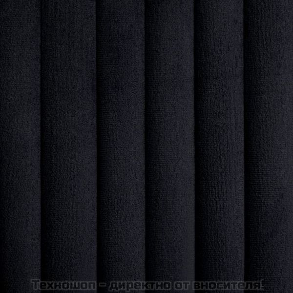 Трапезни столове, 2 бр, черни, кадифе