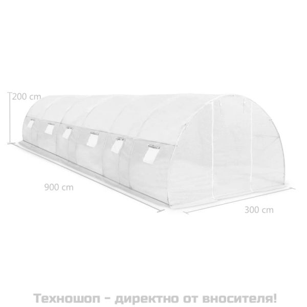 Оранжерия, 27 м², 900x300x200 см