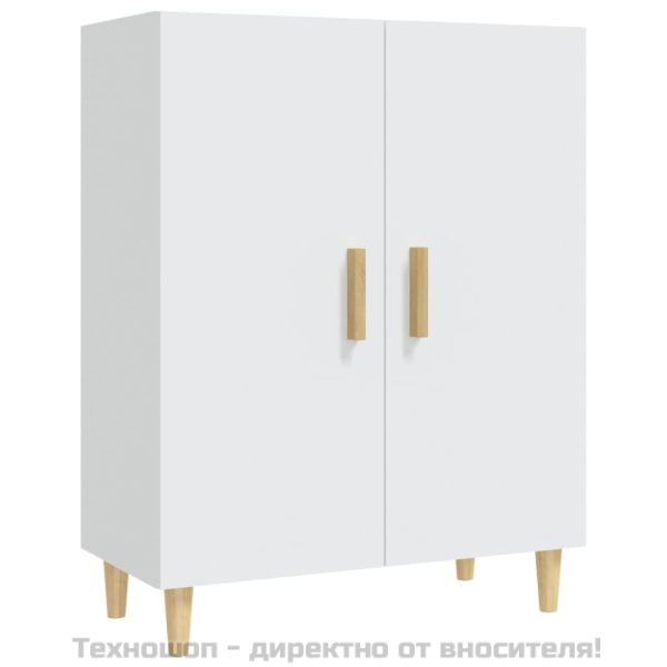 Сайдборд, бял, 70x34x90 см, инженерно дърво