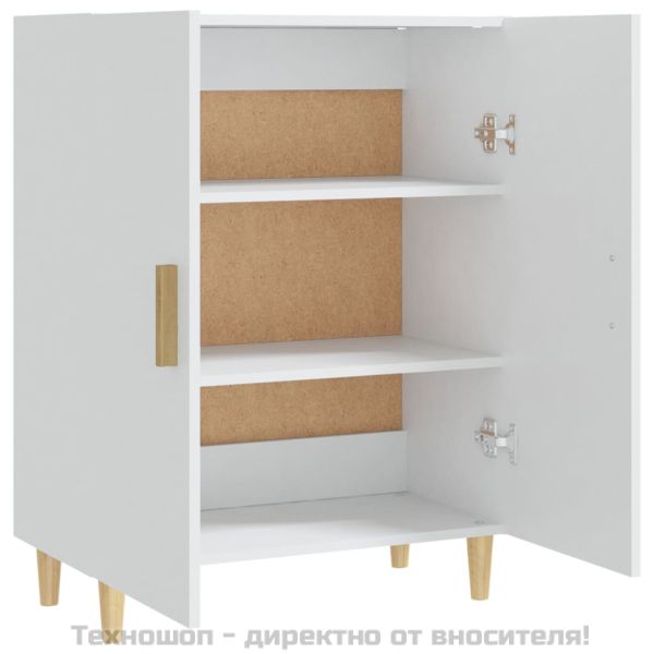 Сайдборд, бял, 70x34x90 см, инженерно дърво