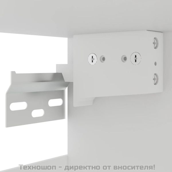 Висящ стъклен шкаф "Lyon", бетонно сив, 60x31x60 см, инженерно дърво