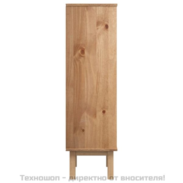 Шкаф за обувки OTTA с 3 чекмеджета, кафяво и бяло, бор масив