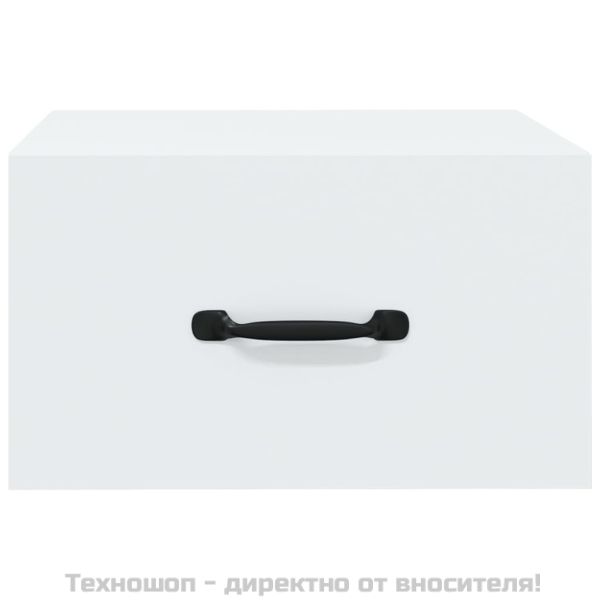 Нощни шкафчета за стенен монтаж, 2 бр, бели, 35x35x20 см