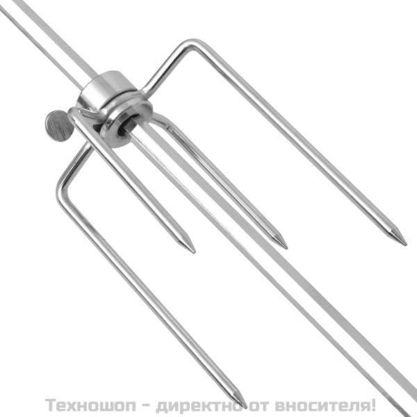 BBQ шиш с професионален мотор, стоманен, 1200 мм