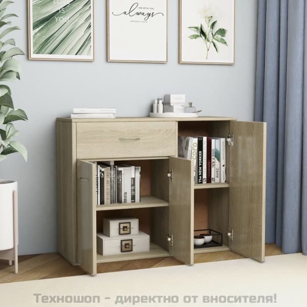 Бюфет, дъб сонома, 88x30x70 см, инженерно дърво