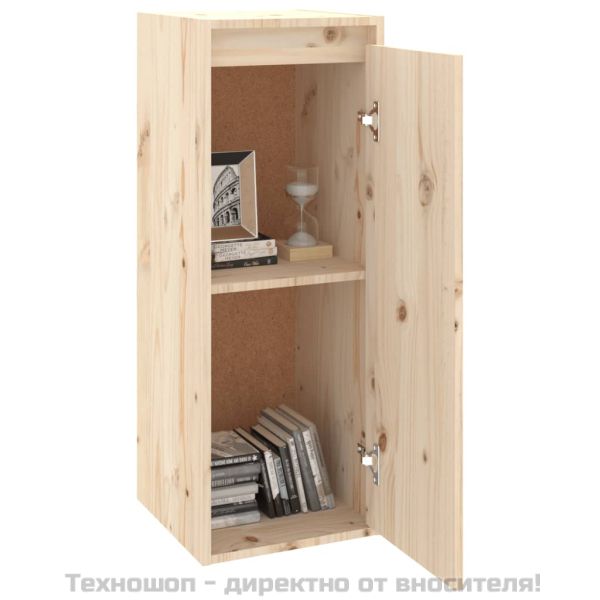 Стенни шкафове, 2 бр, 30x30x80 см, бор масив
