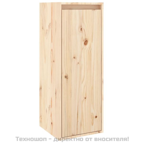 Стенни шкафове, 2 бр, 30x30x80 см, бор масив