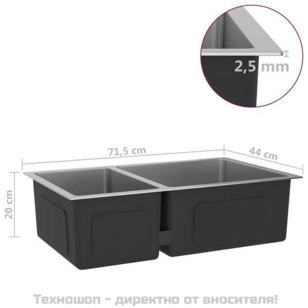 Кухненска мивка, неръждаема стомана