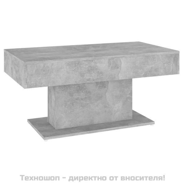 Маса за кафе, бетонно сива, 96x50x45 см, инженерно дърво