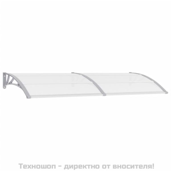 Навес за врата сив 240x100 см PC