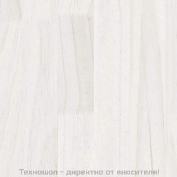 Страничен шкаф, бял, 60x36x84 см, борово дърво масив