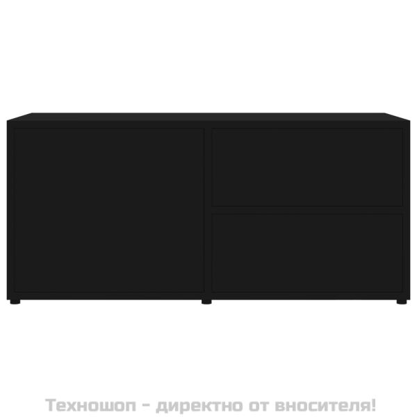 ТВ шкаф, черен, 80x34x36 см, инженерно дърво