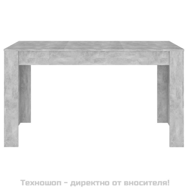 Трапезна маса, бетонно сива, 140x74,5x76 см, инженерно дърво