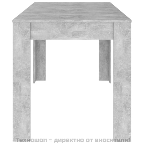 Трапезна маса, бетонно сива, 140x74,5x76 см, инженерно дърво
