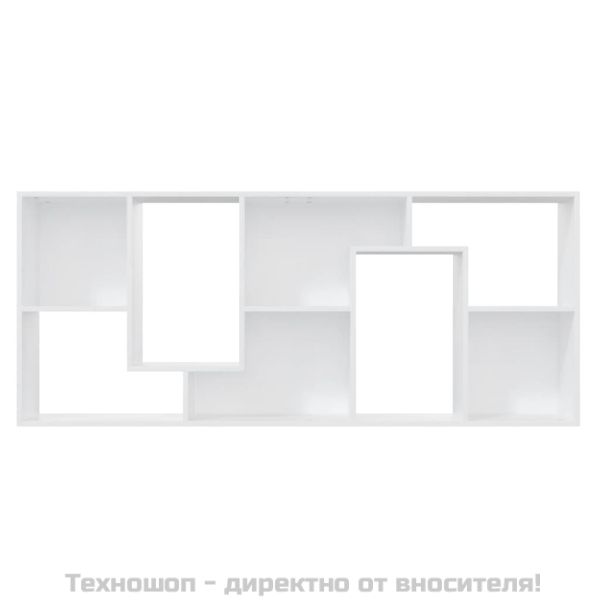 Шкаф библиотека, бял, 67x24x161 см, инженерно дърво