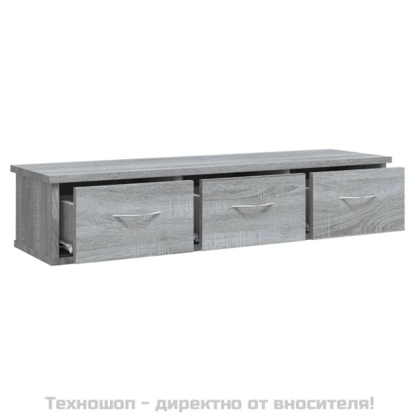Стенен шкаф, сив сонома, 88x26x18,5 см, инженерно дърво