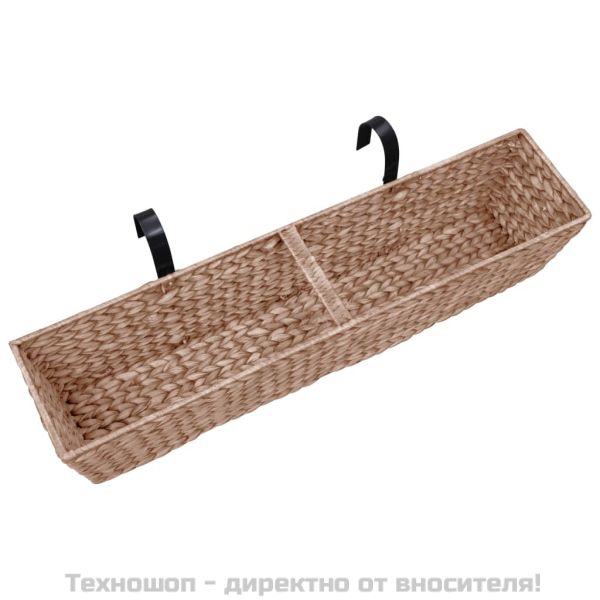 Кашпи, 2 бр, воден хиацинт, кафяв