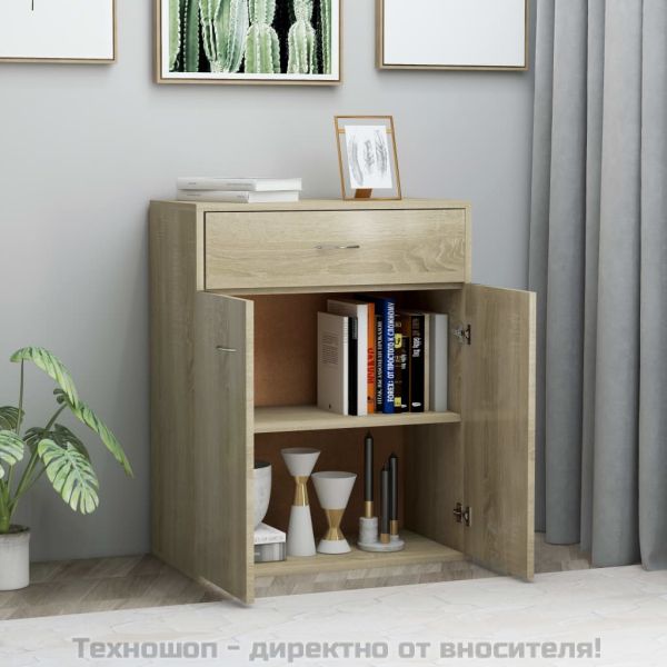 Бюфет, дъб сонома, 60x30x75 см, инженерно дърво