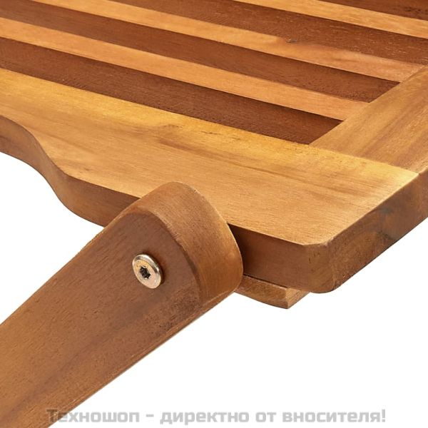 Сгъваеми градински столове, 4 бр, акация масив