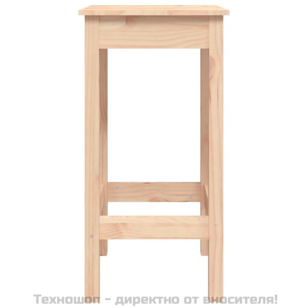 Бар столове 2 бр 40x40x78 см борово дърво масив