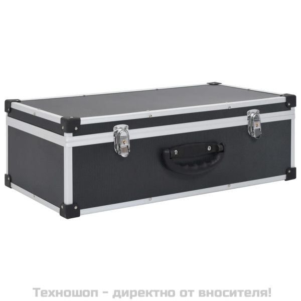 CD куфар за 80 диска, алуминий, ABS, черен