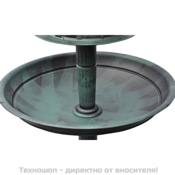 Вана/хранилка за птици със соларна лампа