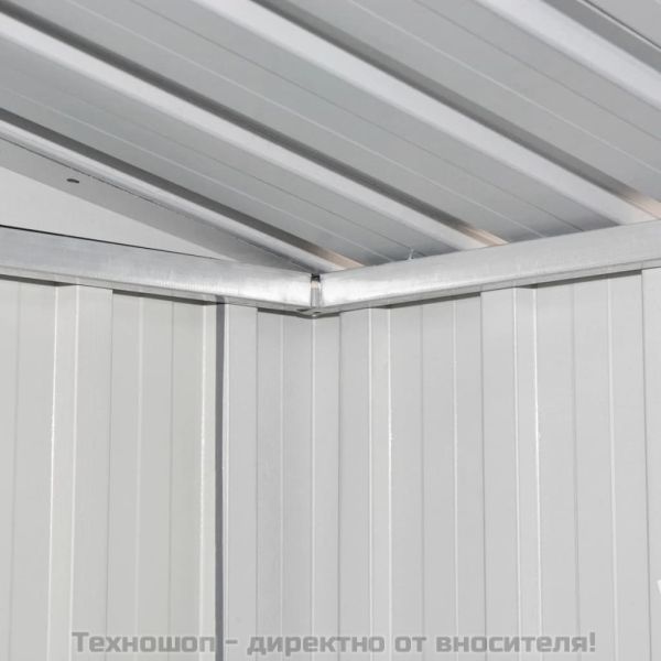 Градинска барака за съхранение, кафява, 194x121x181 см, стомана