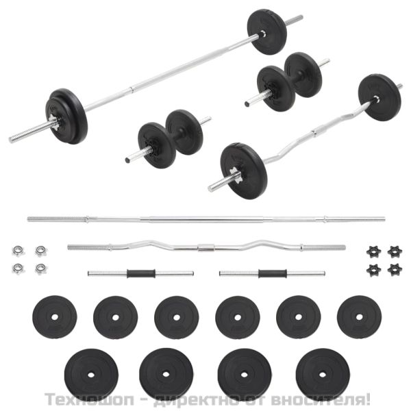 Комплект щанги и дъмбели 30 кг