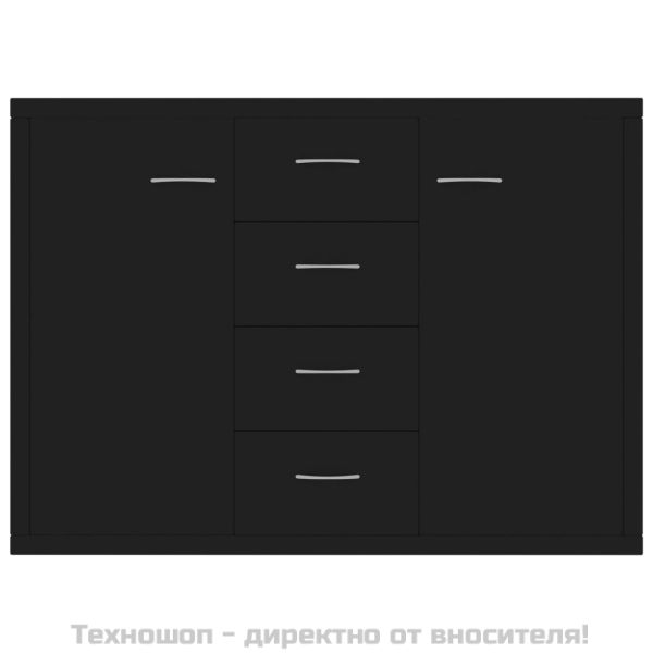 Бюфет, черен, 88x30x65 см, инженерно дърво