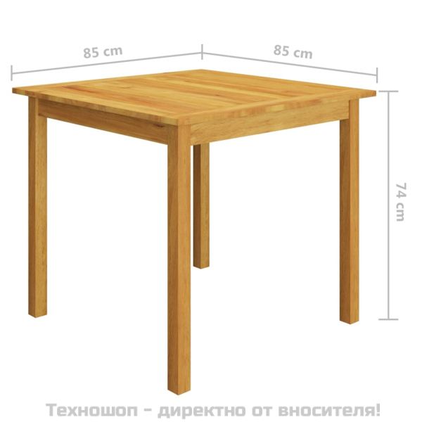 Градински трапезен комплект, 3 части, черен