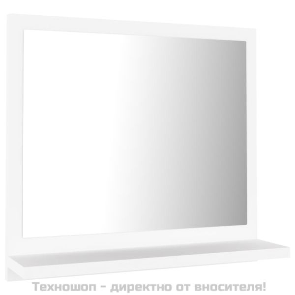 Огледало за баня, бяло, 40x10,5x37 см, инженерно дърво