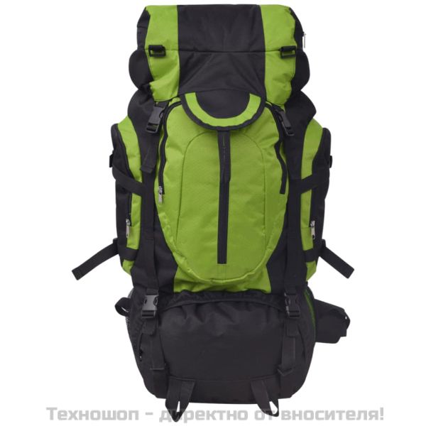 Туристическа раница, XXL, 75 л, черно и зелено