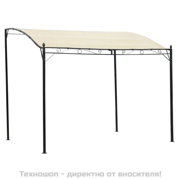 Стоманена шатра с текстилен навес, кремаво-бяла