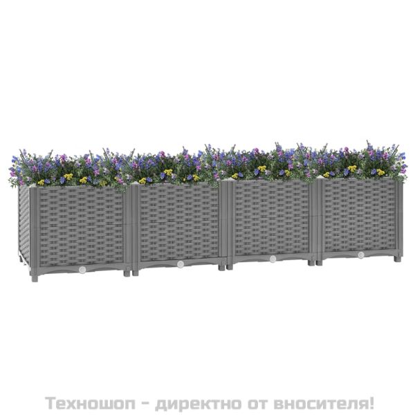 Повдигната леха, 160x40x38 см, полипропилен