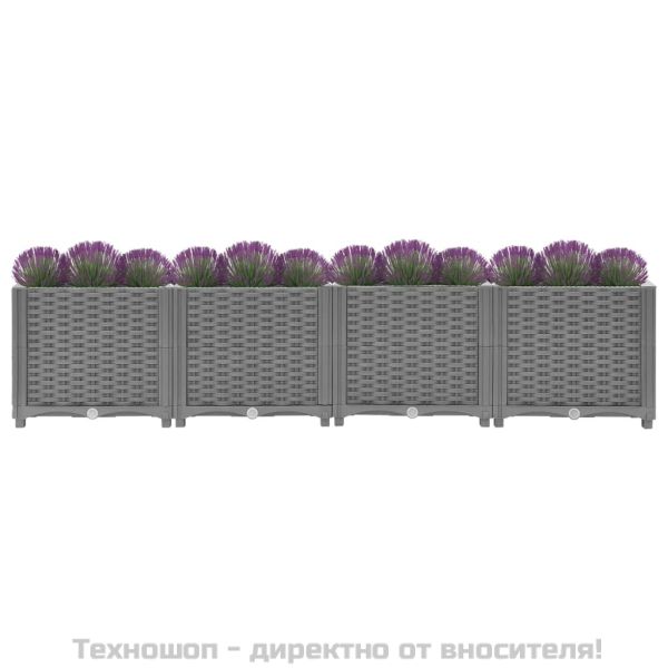 Повдигната леха, 160x40x38 см, полипропилен