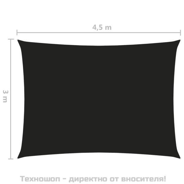 Платно-сенник, Оксфорд текстил, правоъгълно, 3x4,5 м, черно