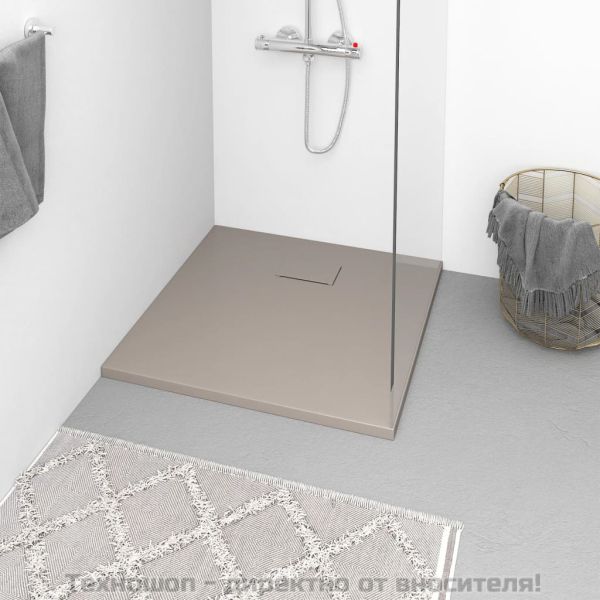 Душ корито, SMC, кафяво, 90x90 см