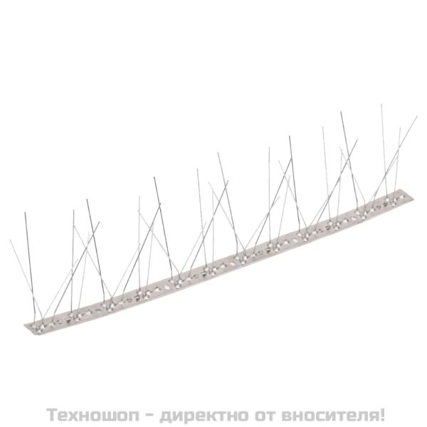 5-редови иноксови шипове срещу птици и гълъби, 40 бр, 20 м