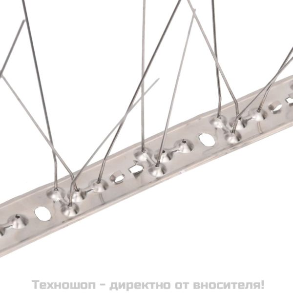5-редови иноксови шипове срещу птици и гълъби, 40 бр, 20 м