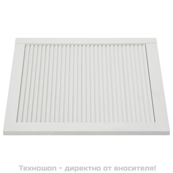 Врати за шкафове решетен дизайн 4 бр бял 61,5x59,4 см бор масив