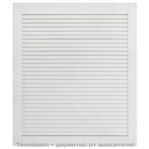 Врати за шкафове с решетен дизайн 2 бр бял 69x59,4 см бор масив