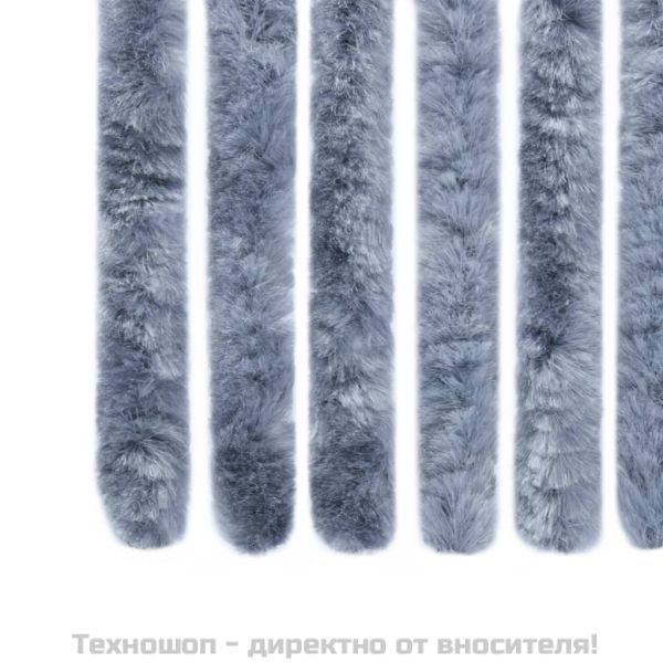 Завеса против насекоми, сребриста, 90x220 см, шенил