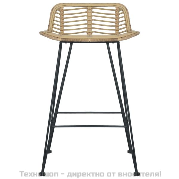 Бар столове, 2 бр, естествен ратан